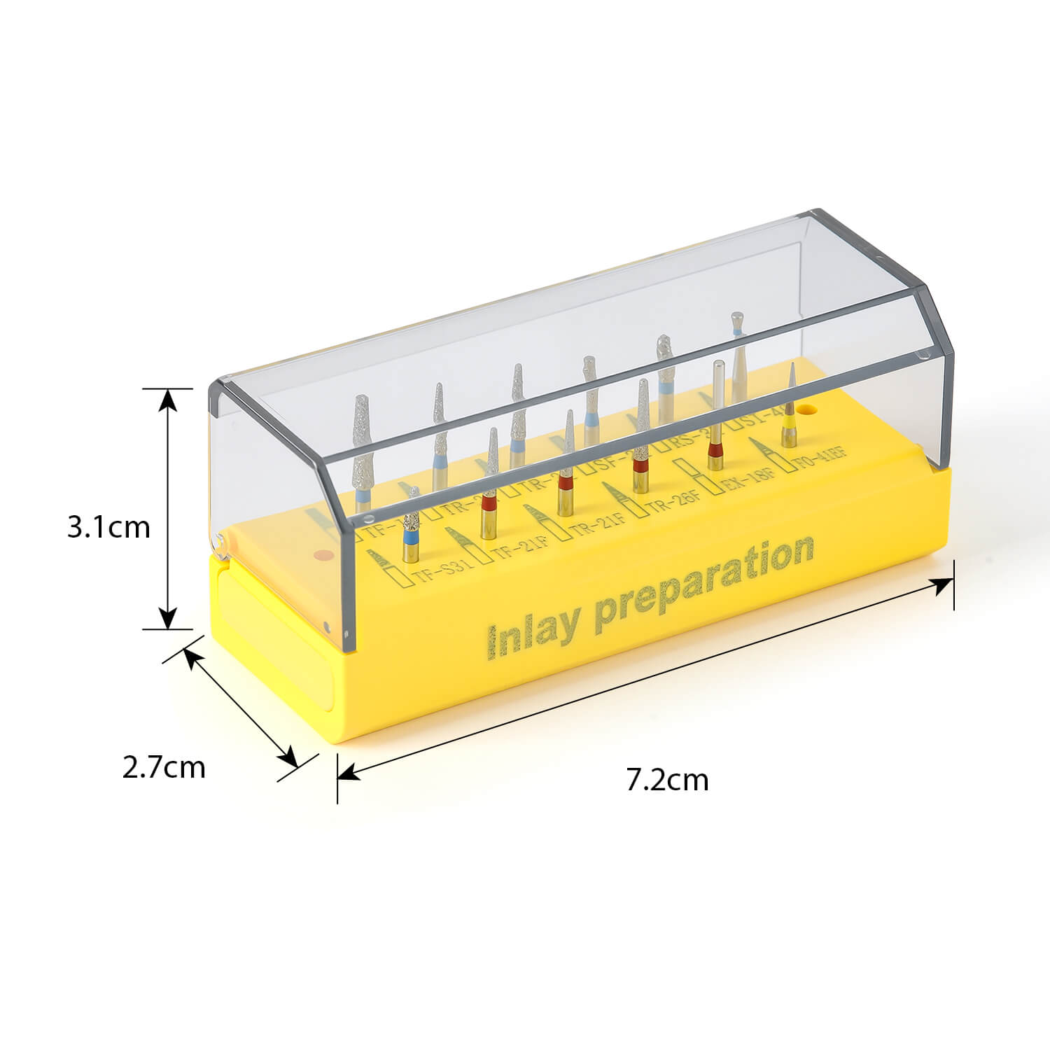 Dental Diamond Bur Inlay Preparation Kit FG 1.6mm 12pcs/Kit - azdentall.com