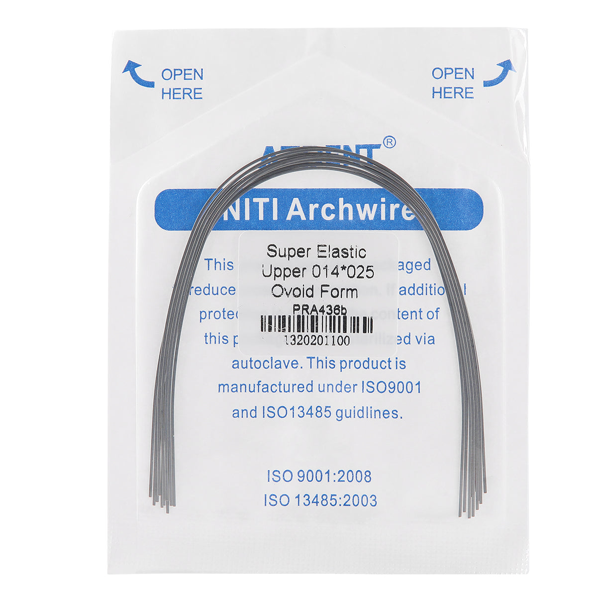 AZDENT Archwire Niti Super Elastic Ovoid Rectangular 0.014 x 0.025 Upper 10pcs/Pack - wholesale.azdentall.com
