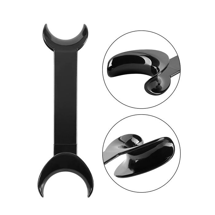Dental T-Shape Double Head Cheek Retractors Mouth Opener Large & Small Black 4Pcs/Set - azdentall.com