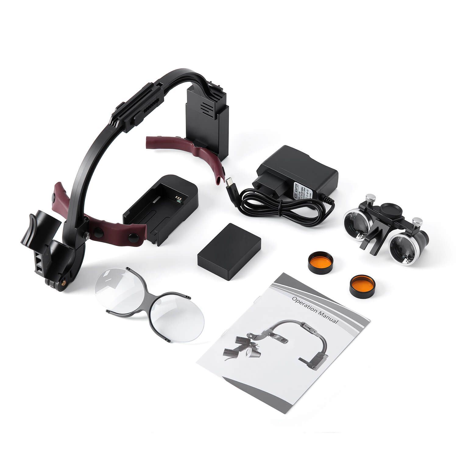 Dental LED Head Light Lamp Magnification Binocular Loupes 2.5X 3.5X - azdentall.com