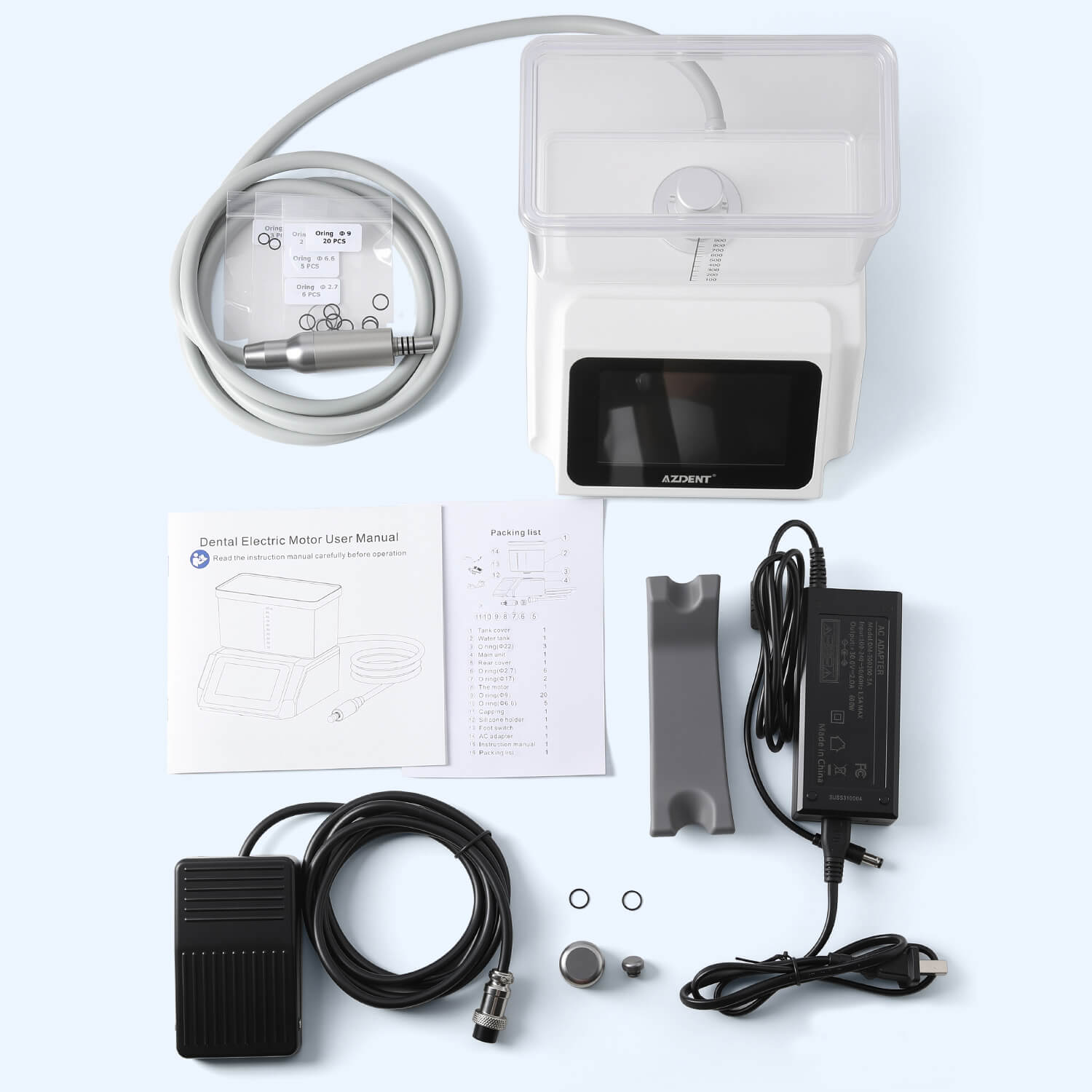 AZDENT Dental LED Electric Brushless Surgery Motor System Touch Screen with Water Supply - azdentall.com