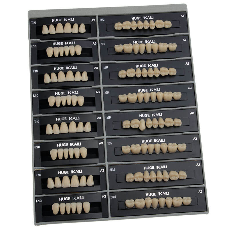 Dental Synthetic Polymer Teeth Resin Denture A1/A2/A3 28 Teeth/Set - azdentall.com