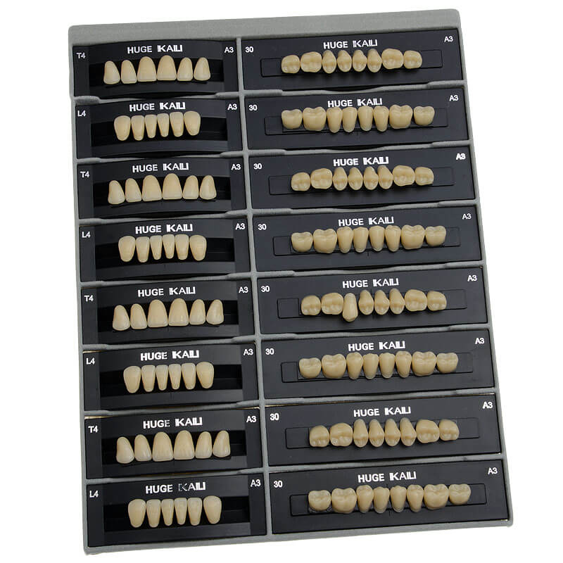 Dental Synthetic Polymer Teeth Resin Denture A1/A2/A3 28 Teeth/Set - azdentall.com