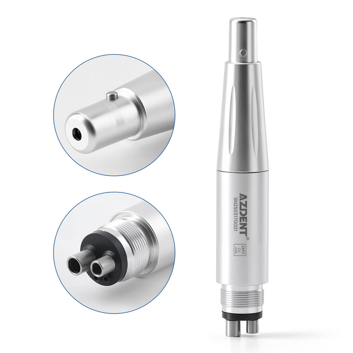 AZDENT Dental Hygiene Prophy Handpiece Air Motor 4 Holes with 3 Nose Cones - azdentall.com