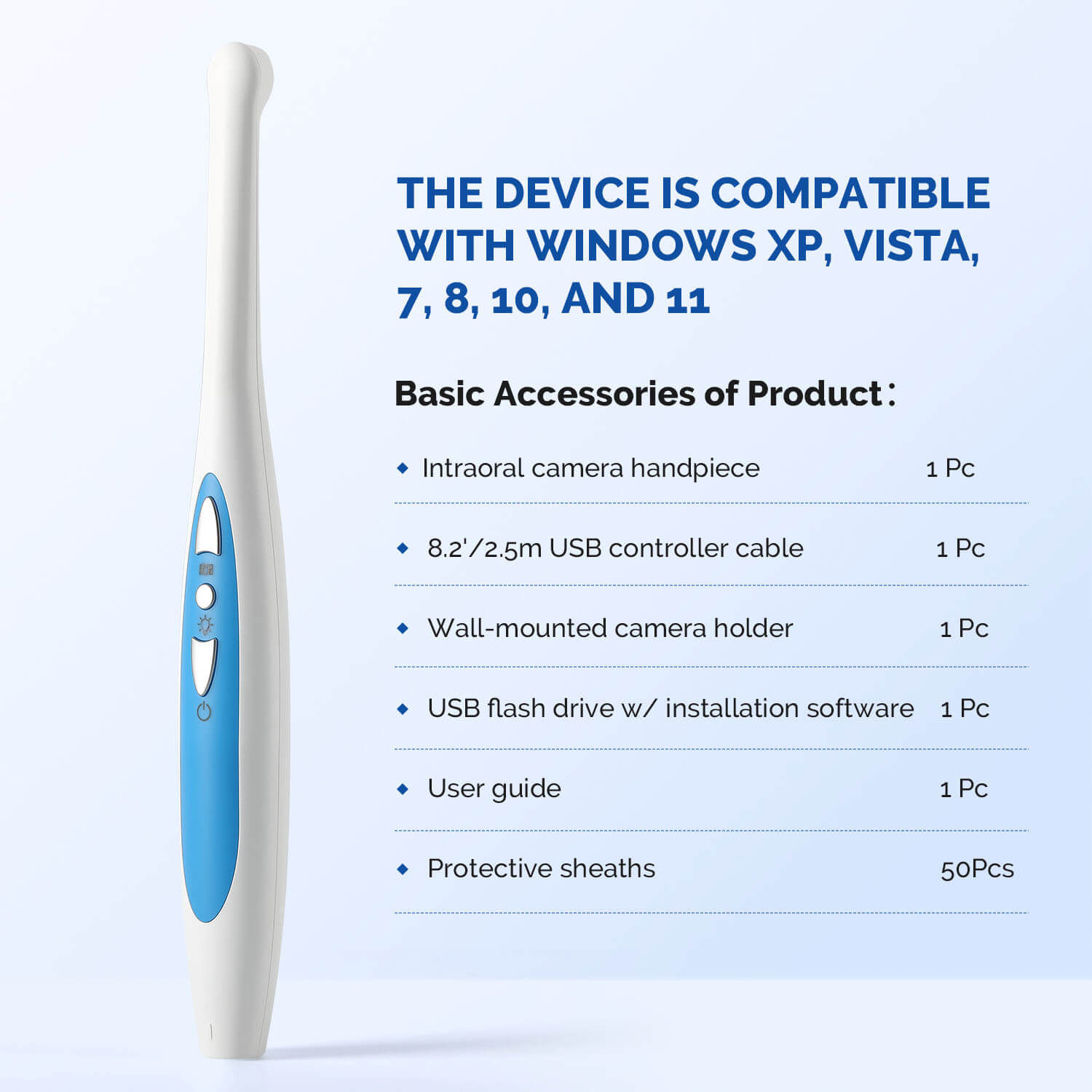 Dental USB Digital HD Intraoral Camera 6 LED White Lights AF Auto-focus - azdentall.com