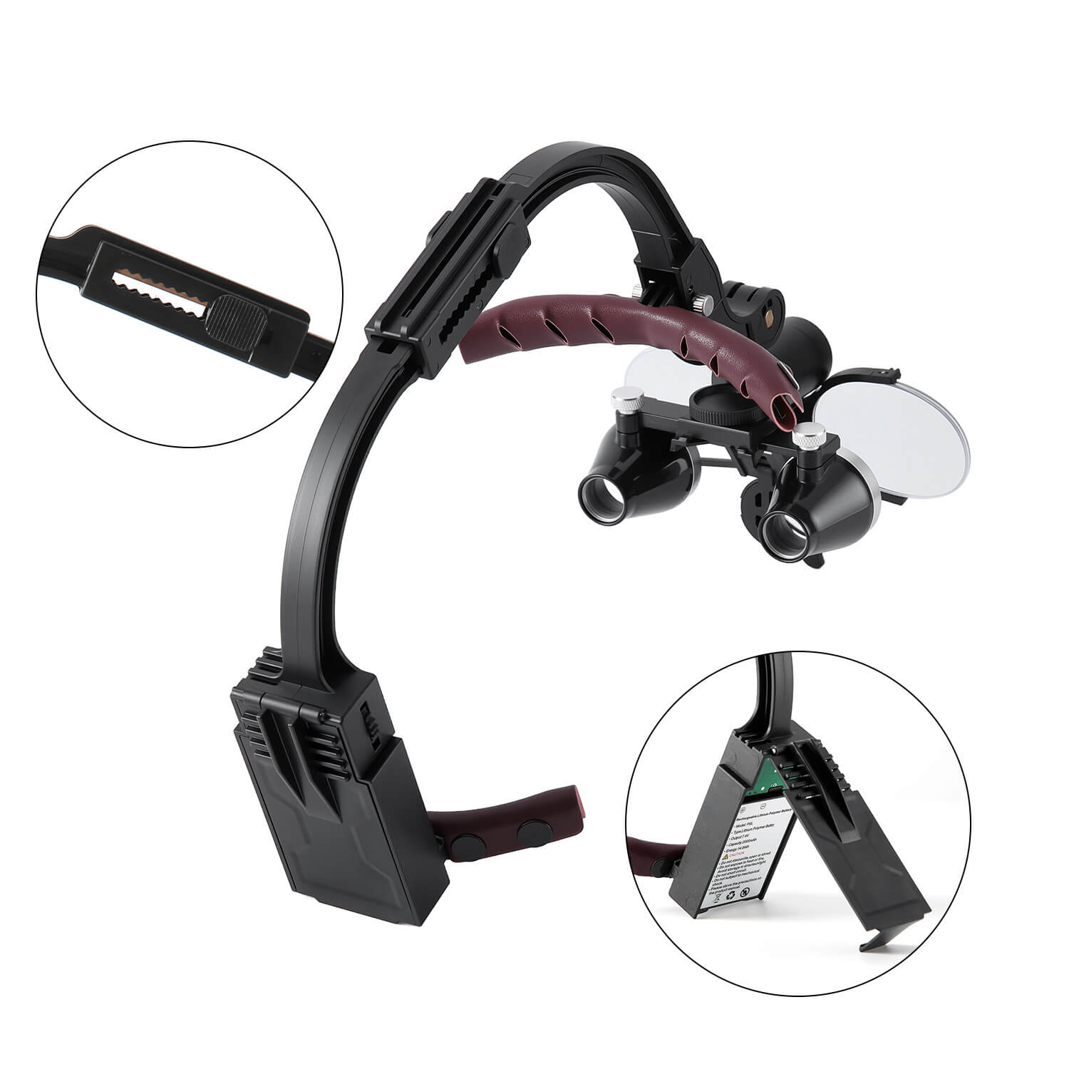 Dental LED Head Light Lamp Magnification Binocular Loupes 2.5X 3.5X - azdentall.com