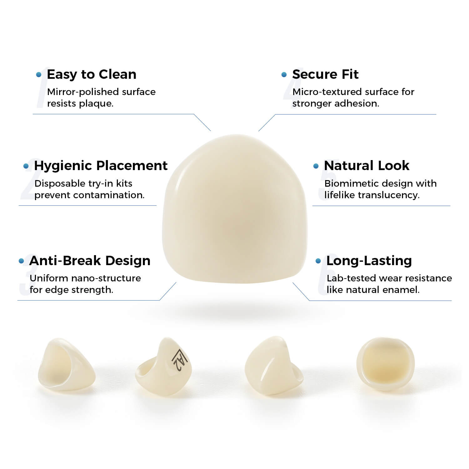 Dental Zirconia Crowns Kit for Kids Anterior Teeth Primary Molar Crowns 24pcs/Box - azdentall.com