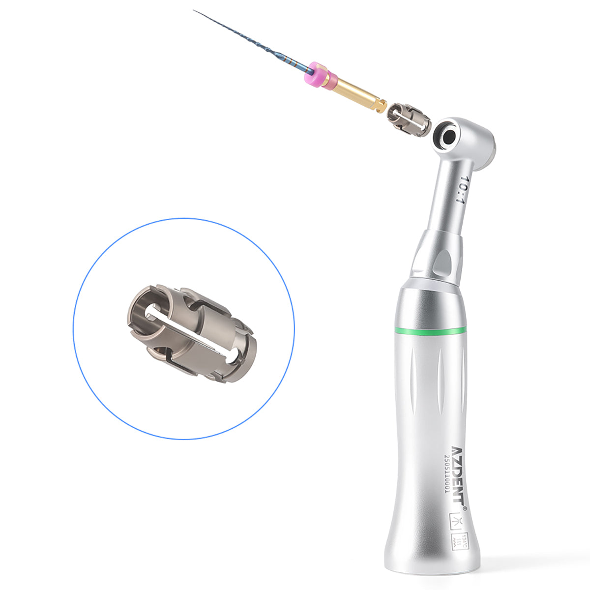 AZDENT Dental 10:1 Endo Reciprocating Contra Angle Handpiece Push Button - azdentall.com