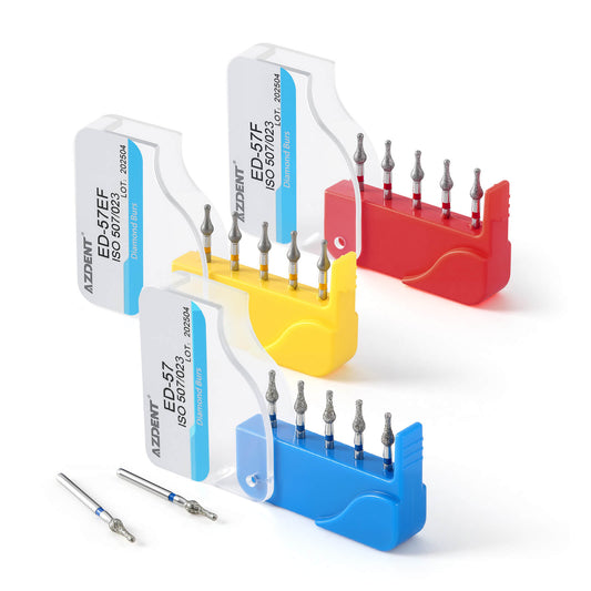 AZDENT Dental Diamond Bur Grit Fine/Extra Fine/Medium 5pcs/Box - azdentall.com