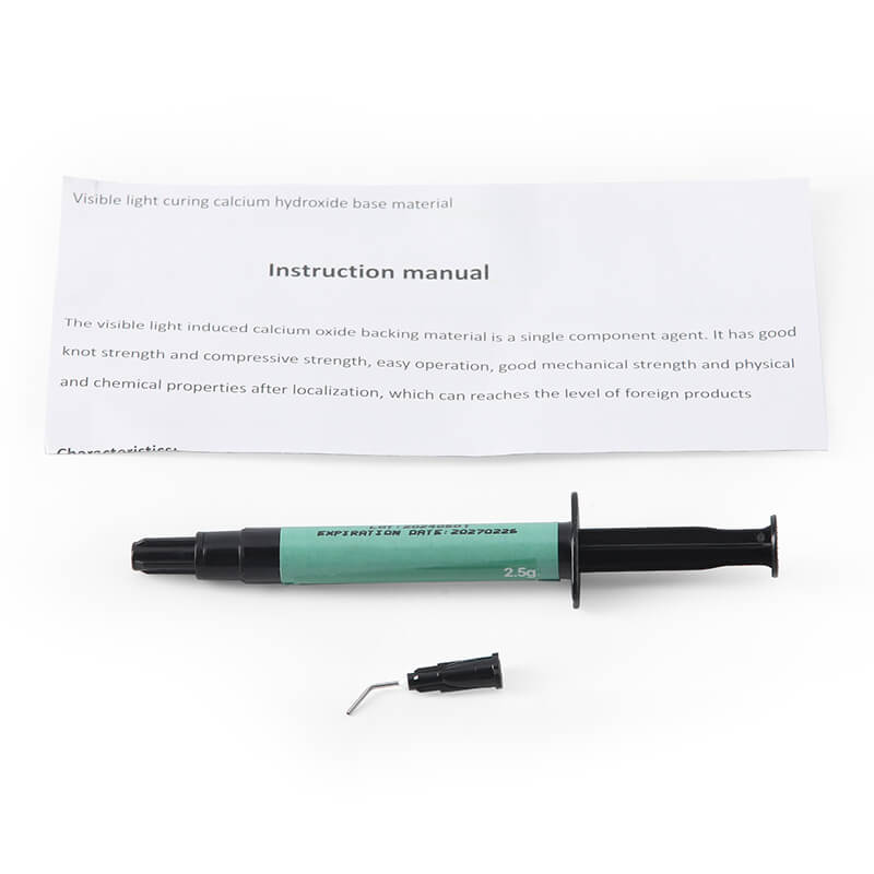 Dental Light Cure Radiopaque Calcium Hydroxide Paste Syringe 2.5g Cavity Liner Pulp Capping - azdentall.com