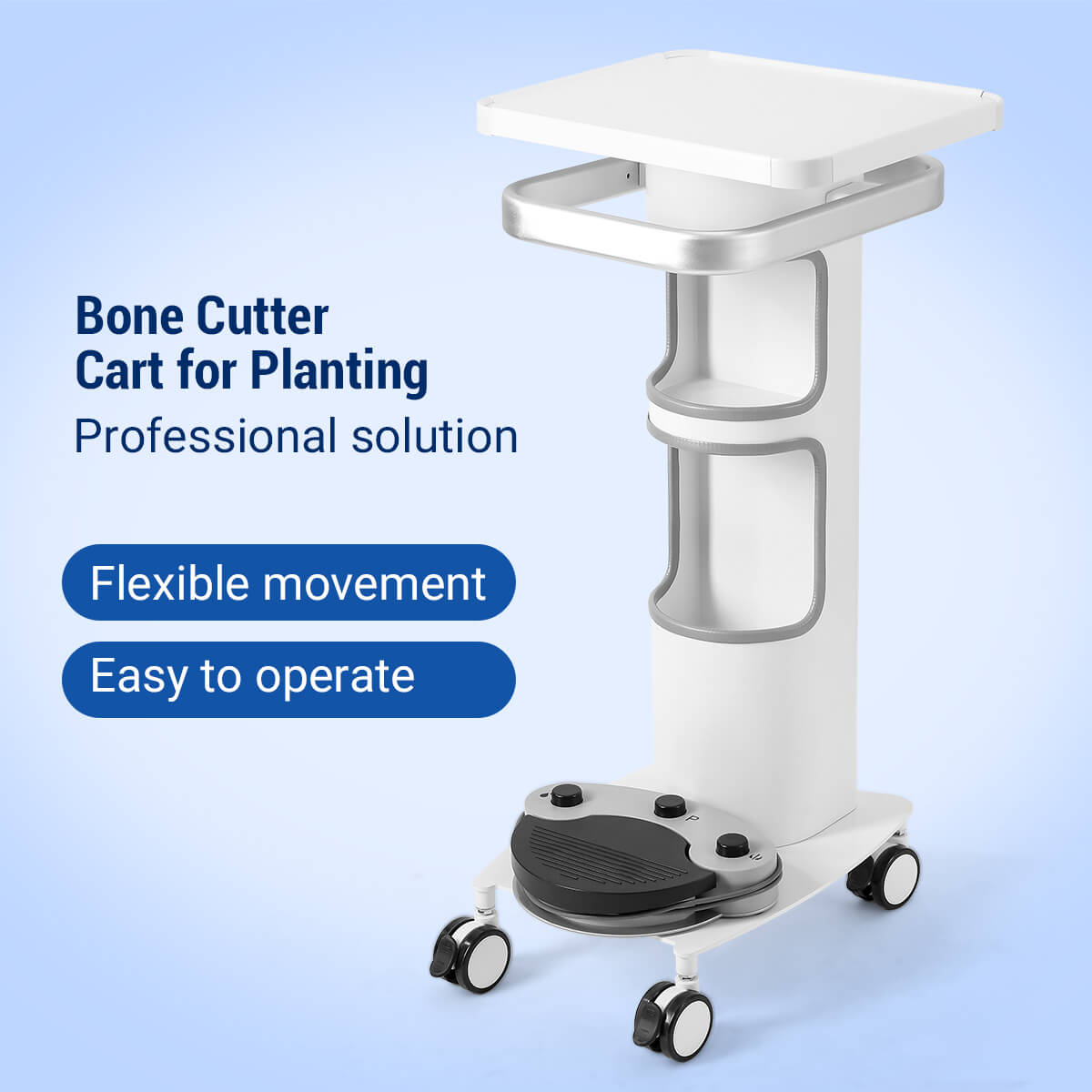Dental Multi-Function Trolley Cart GM-1 Compact Model - azdentall.com