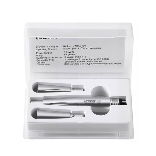 AZDENT Dental Hygiene Prophy Handpiece Air Motor 4 Holes with 3 Nose Cones - azdentall.com