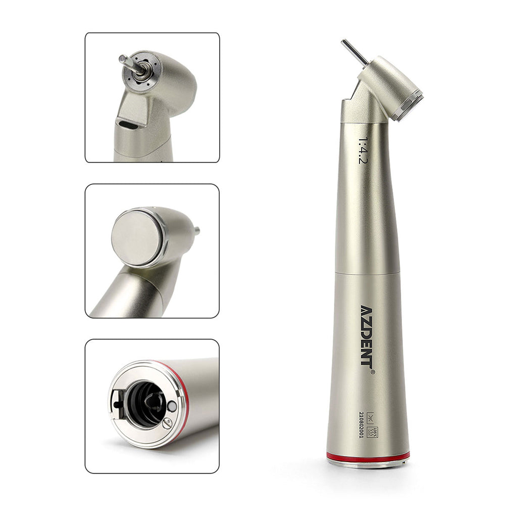 AZDENT 45 Degree Electric Contra Angle 1:4.2 Increasing Fiber Optic Handpiece