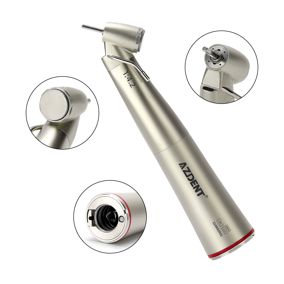 AZDENT 45 Degree Electric Contra Angle 1:4.2 Increasing Fiber Optic Handpiece External Water