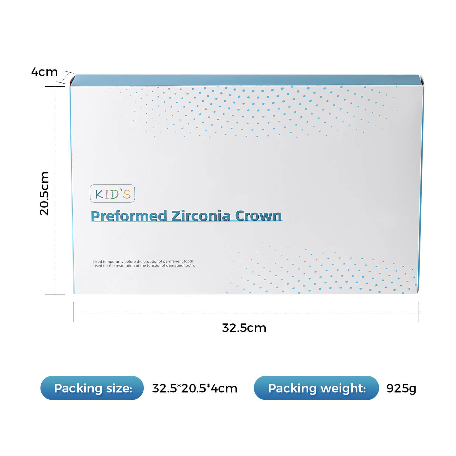Dental Zirconia Crowns Kit for Kids Posterior Teeth Primary Molar Crowns 48pcs/Box - azdentall.com