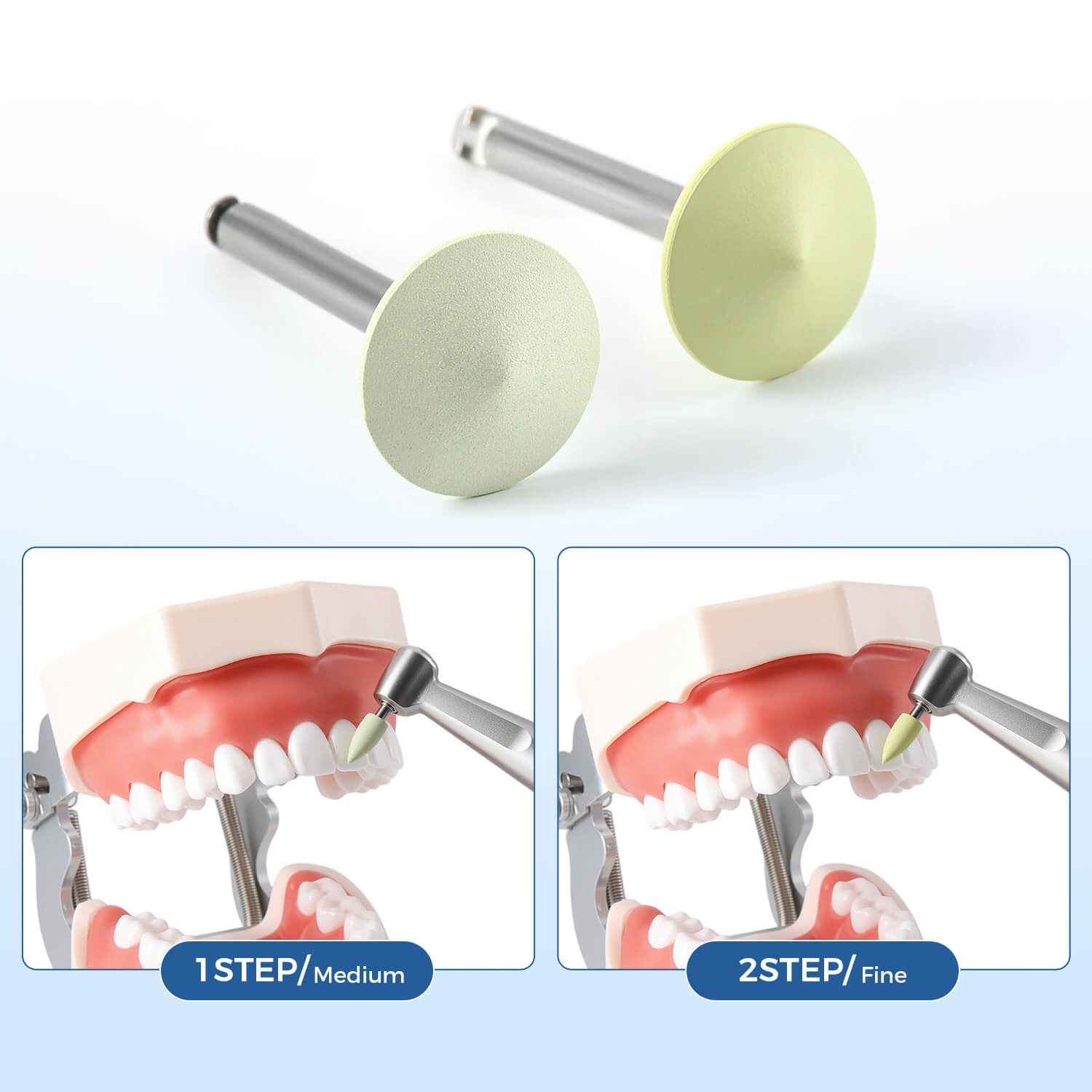 Dental Composite Silicone Polishing Kit RA2.35mm Medium and Fine 8Pcs/Box - azdentall.com