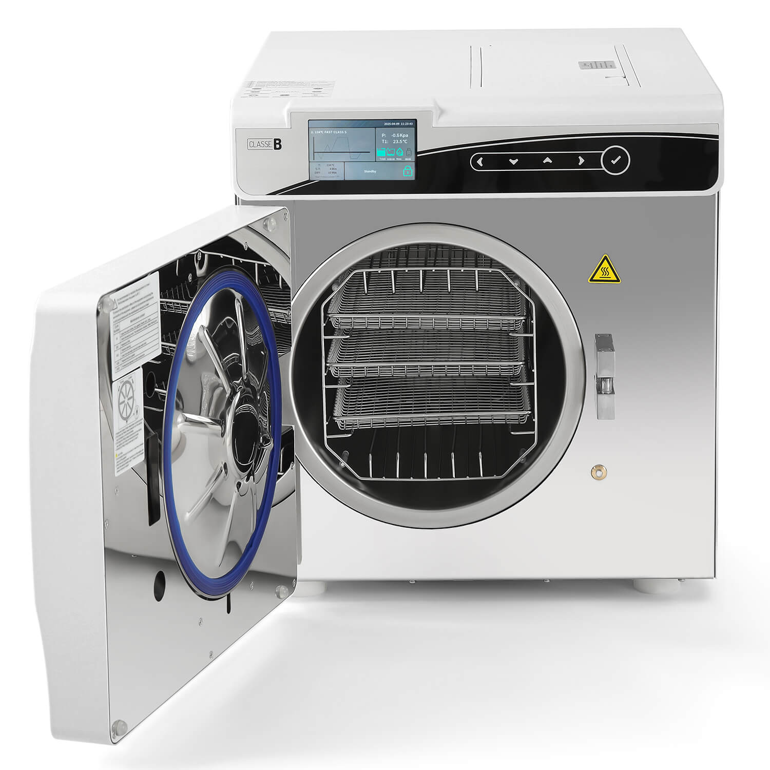 Dental 22L Autoclave Steam Sterilizer LCD Built-in Printer Table Top Class B Dry Function - azdentall.com