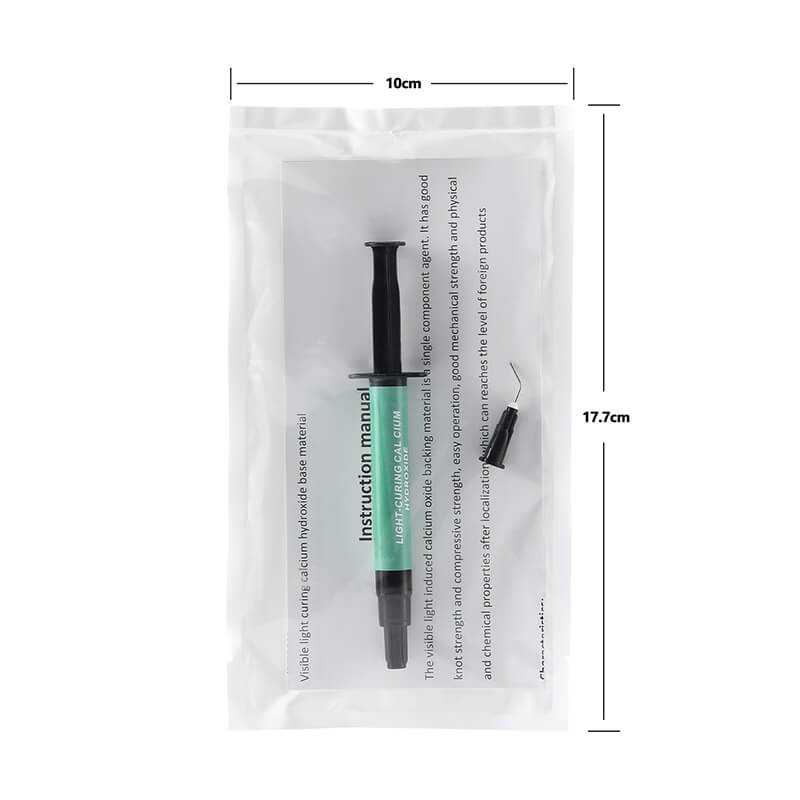 Dental Light Cure Radiopaque Calcium Hydroxide Paste Syringe 2.5g Cavity Liner Pulp Capping - azdentall.com