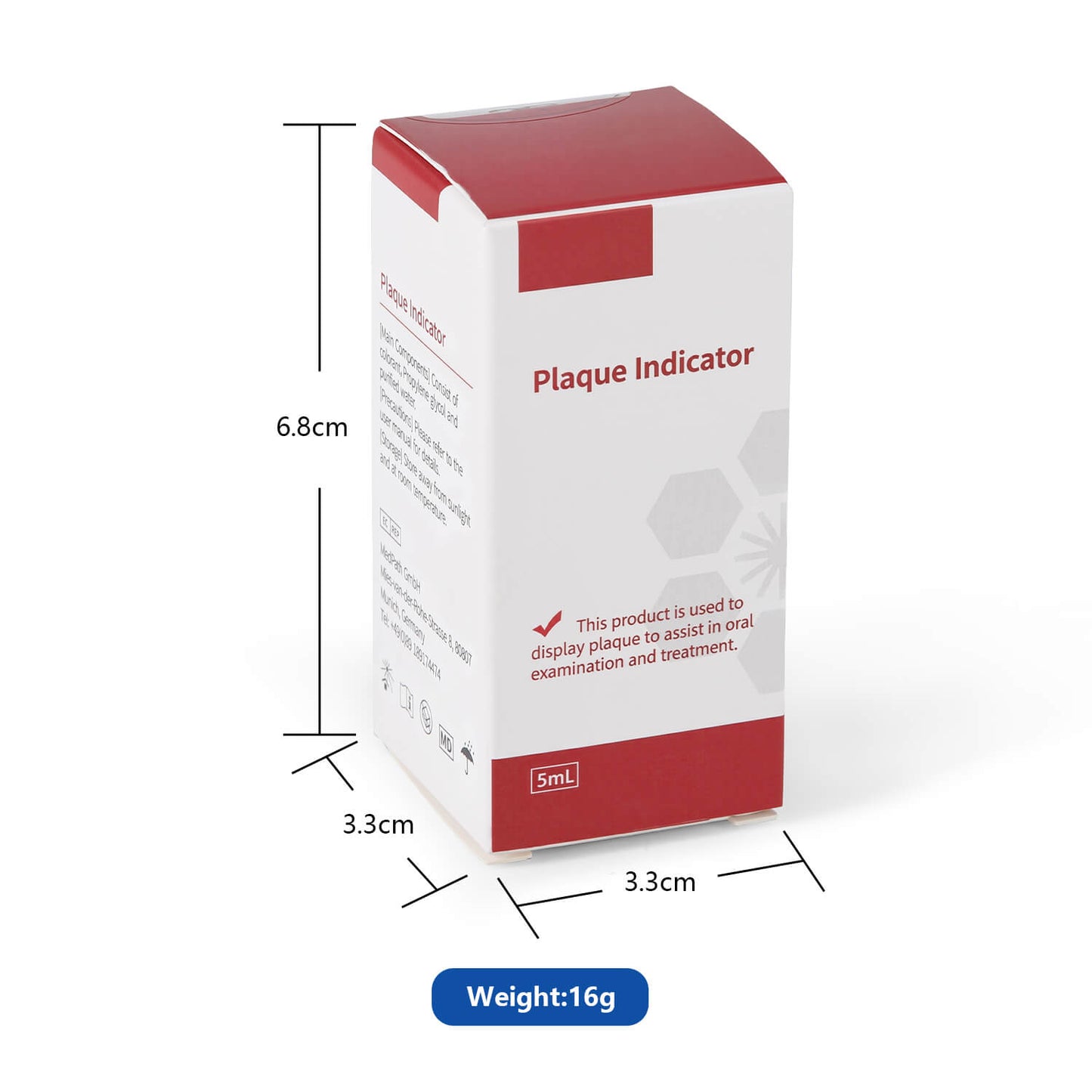 Dental Plaque Disclosing Agent Oral Tartar Test Examination Plaque Indicator 5ml - azdentall.com