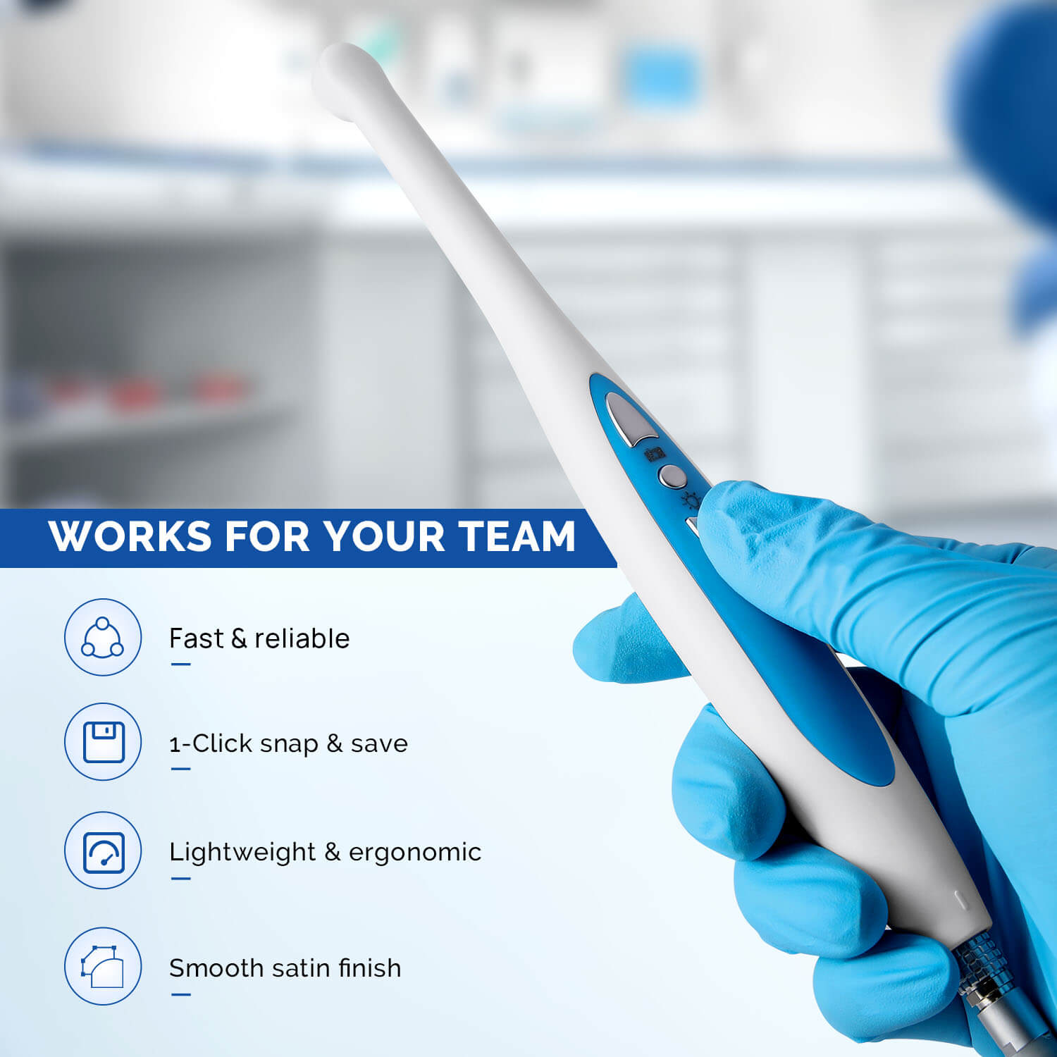 Dental USB Digital HD Intraoral Camera 6 LED White Lights AF Auto-focus - azdentall.com