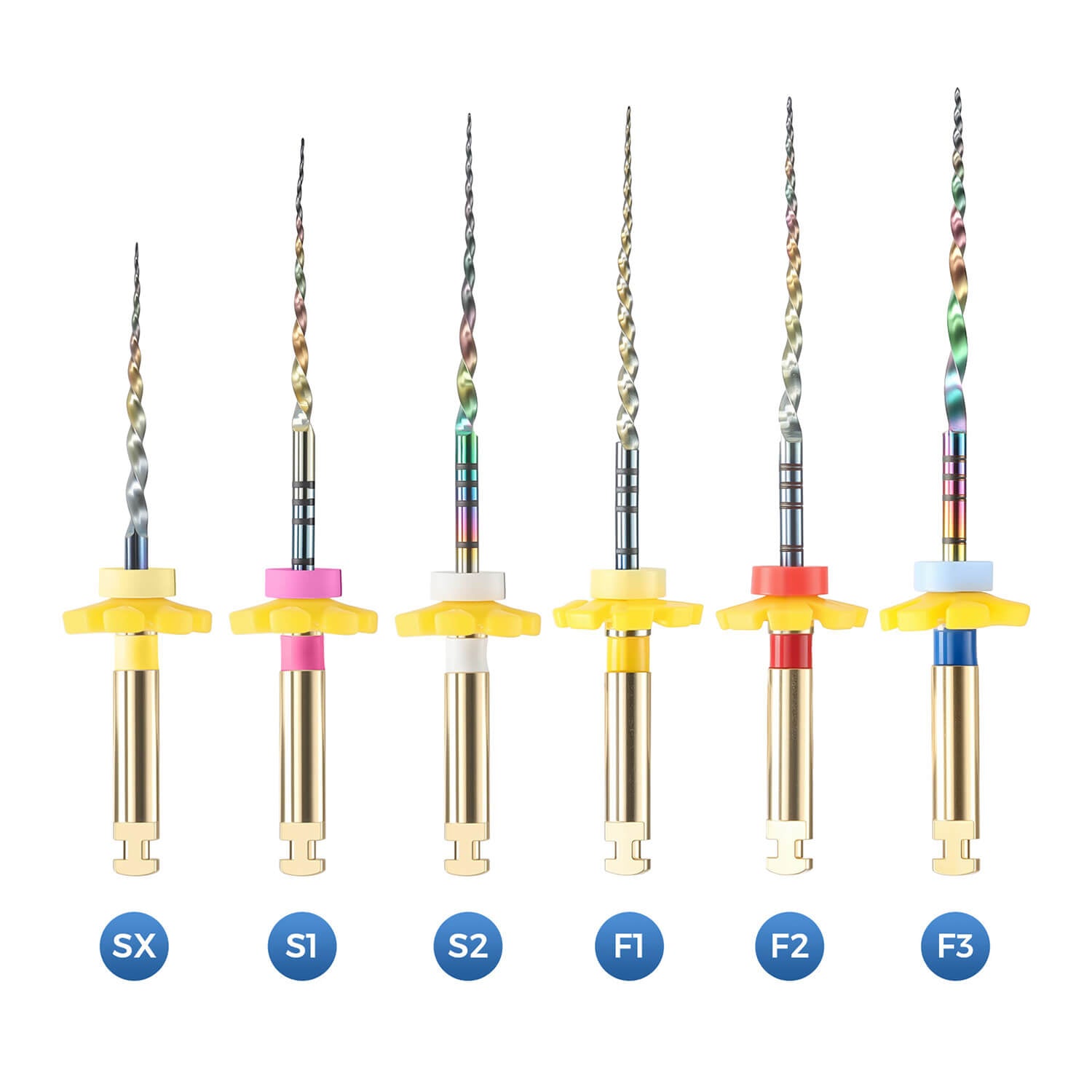 AZDENT Dental Engine Rotary Super Files Rainbow NiTi Thermal Activation Files 25mm 6pcs/Pack - azdentall.com