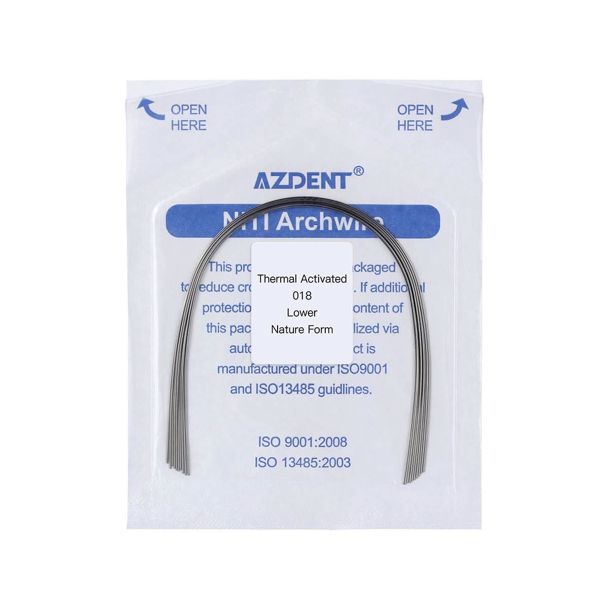 AZDENT Thermal Active NiTi Archwire Round Natural Full Size 10pcs/Pack -azdentall.com