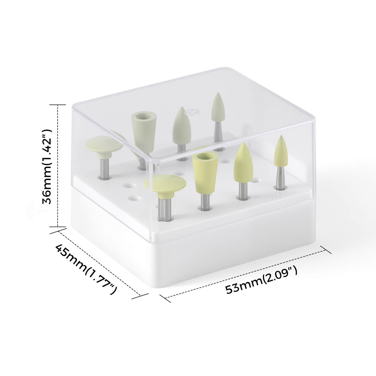 Dental Composite Silicone Polishing Kit RA2.35mm Medium and Fine 8Pcs/Box - azdentall.com