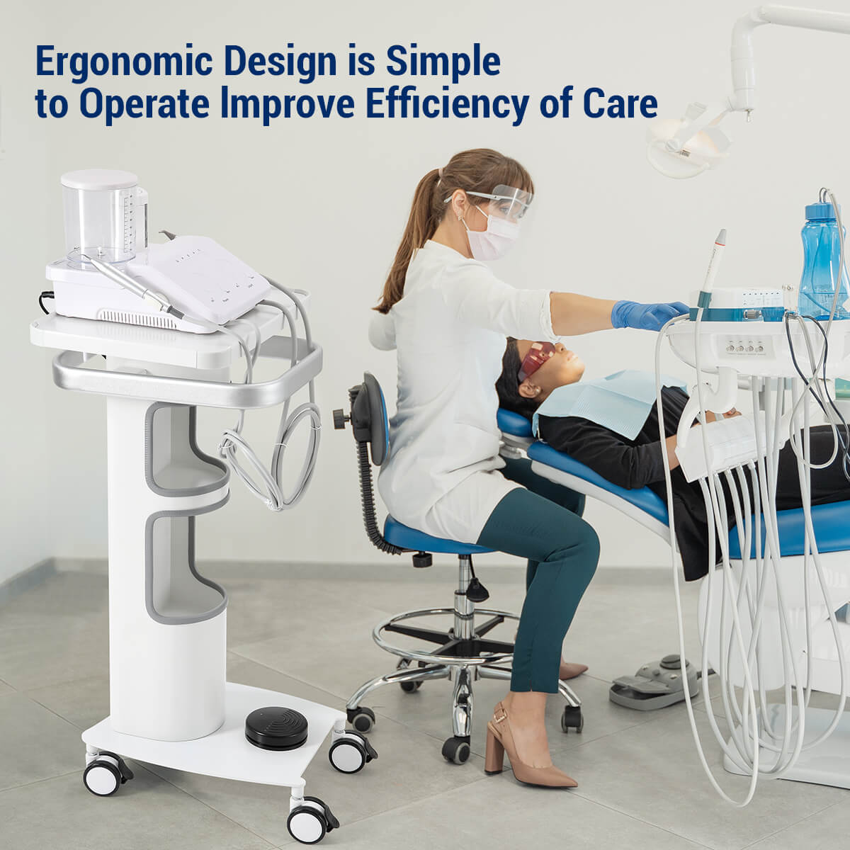 Dental Multi-Function Trolley Cart GM-1 Compact Model - azdentall.com