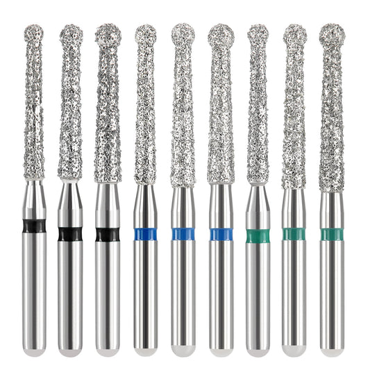 AZDENT Diamond FG Endo Burs Round For Opening and Preparing the Pulp Cavity 5pcs/Pack - azdentall.com