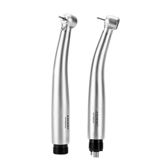 AZDENT High Speed Handpiece Torque Head Push Button E-generator LED 2/4 Hole Triple Water Spray