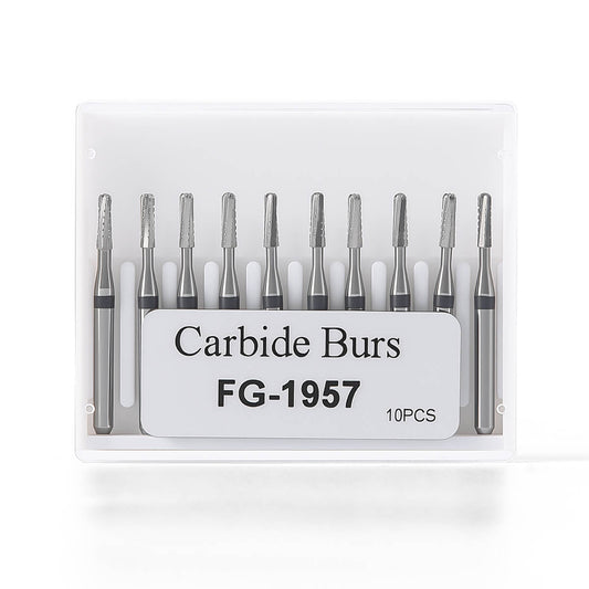 Dental Tungsten Carbide Bur FG1957 Metal Cutting 10pcs/Box - azdentall.com