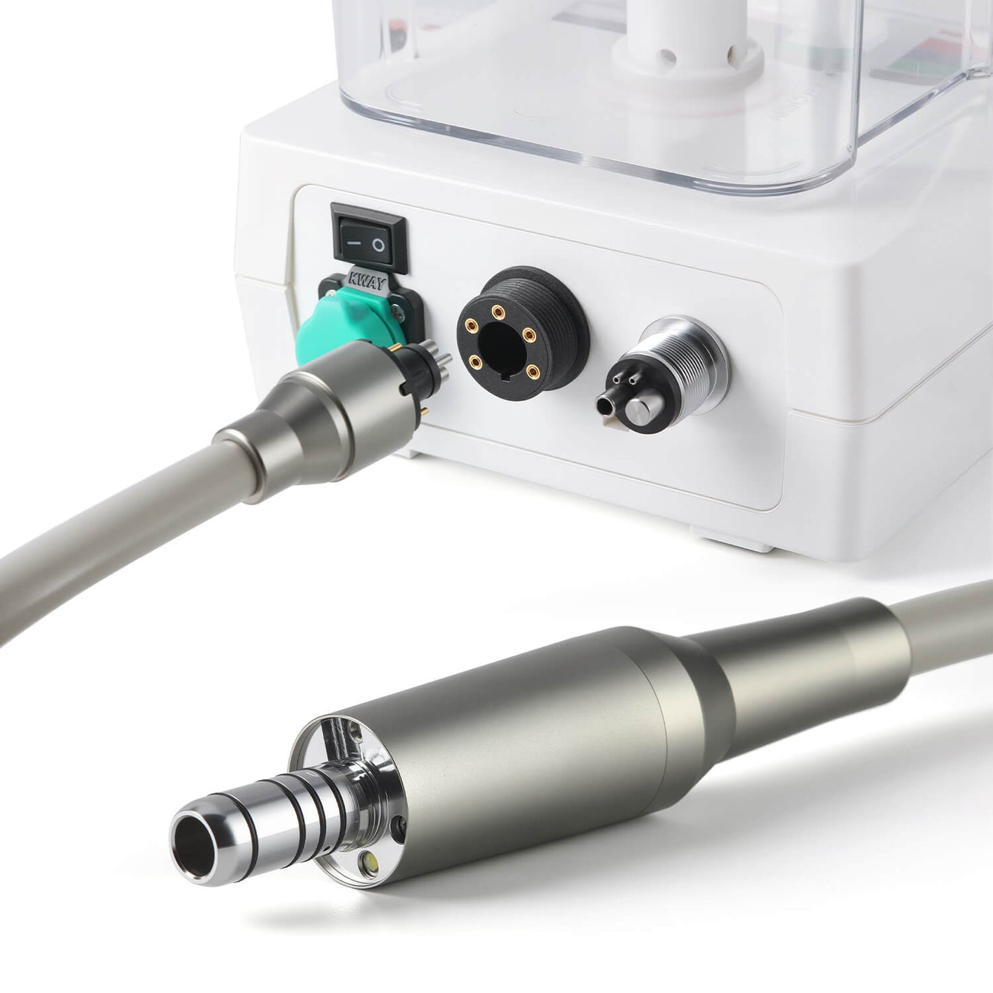 Dental LED Electric Motor w/ Water Supply 4 Holes + 1:5 Mini Electric Contra Angle Handpiece