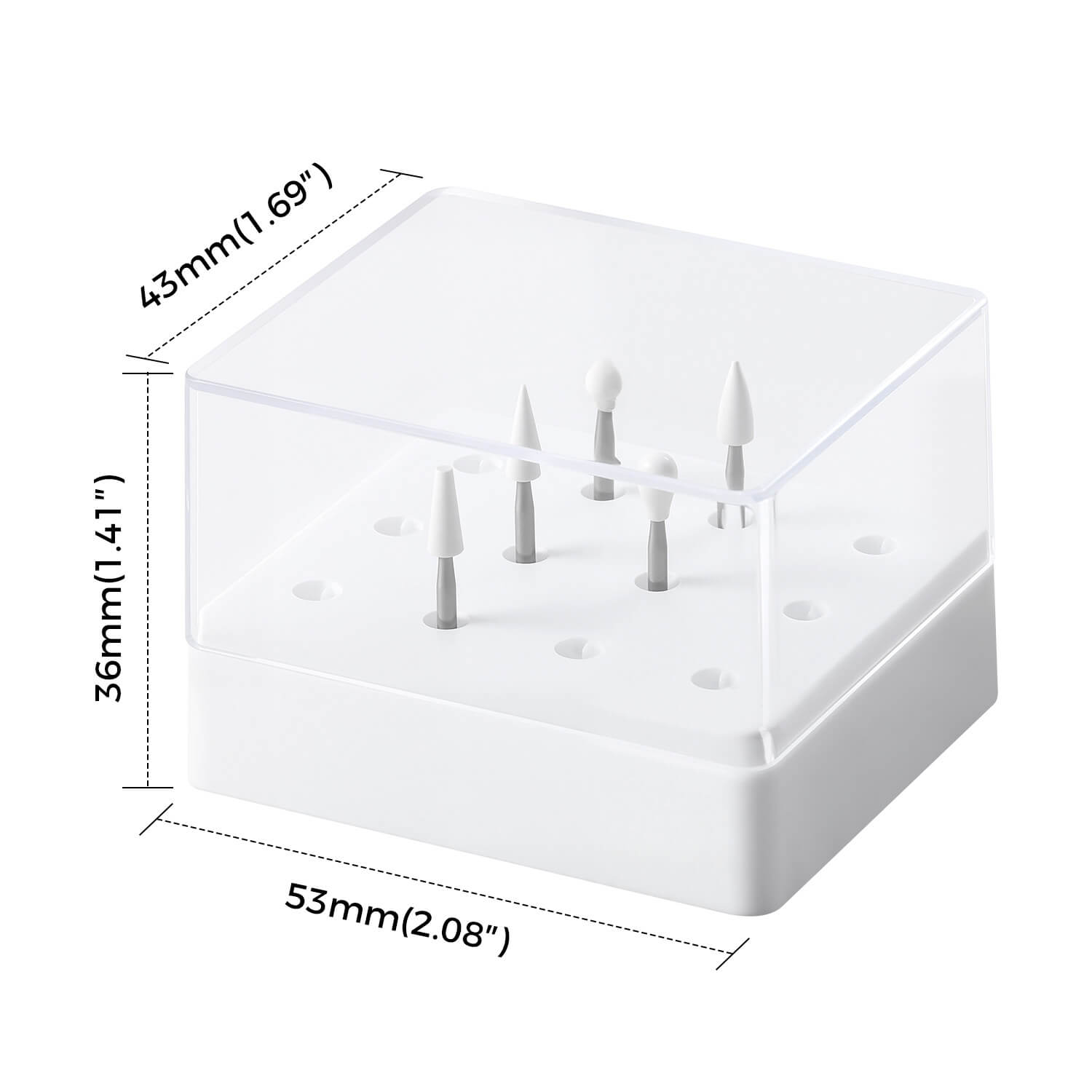 Dental Polishing White Stones FG Mixed Shapes 5pcs/Set - azdentall.com