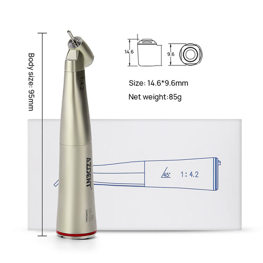 AZDENT 45 Degree Electric Contra Angle 1:4.2 Increasing Fiber Optic Handpiece