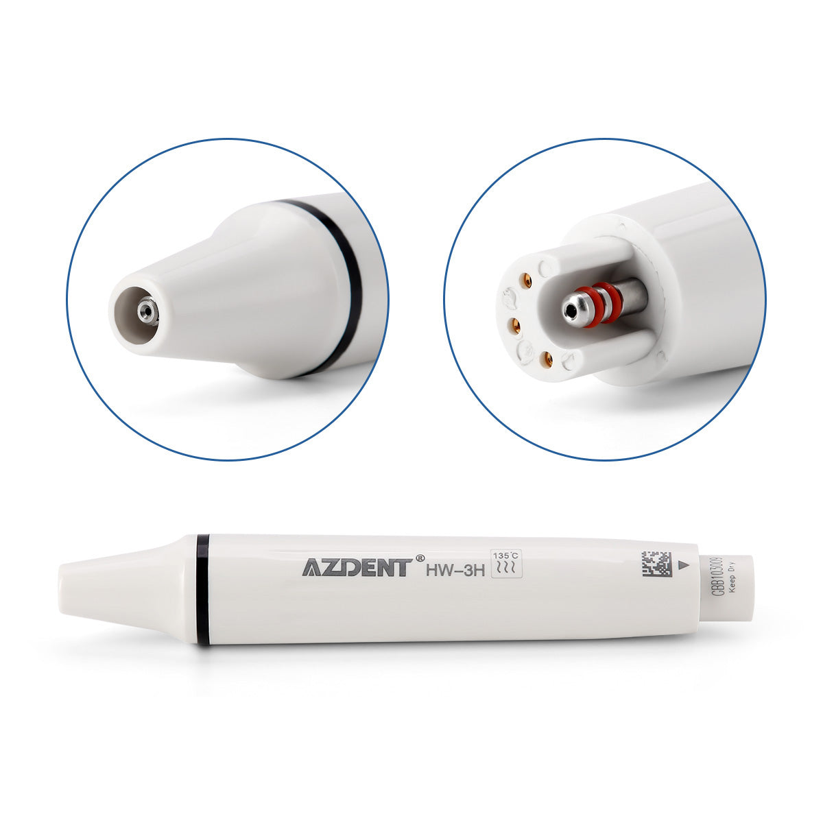 AZDENT Dental Ultrasonic Scaler Handpiece HW-3H & Tips G1 G2 P1 E1 Kit - wholesale.azdentall.com