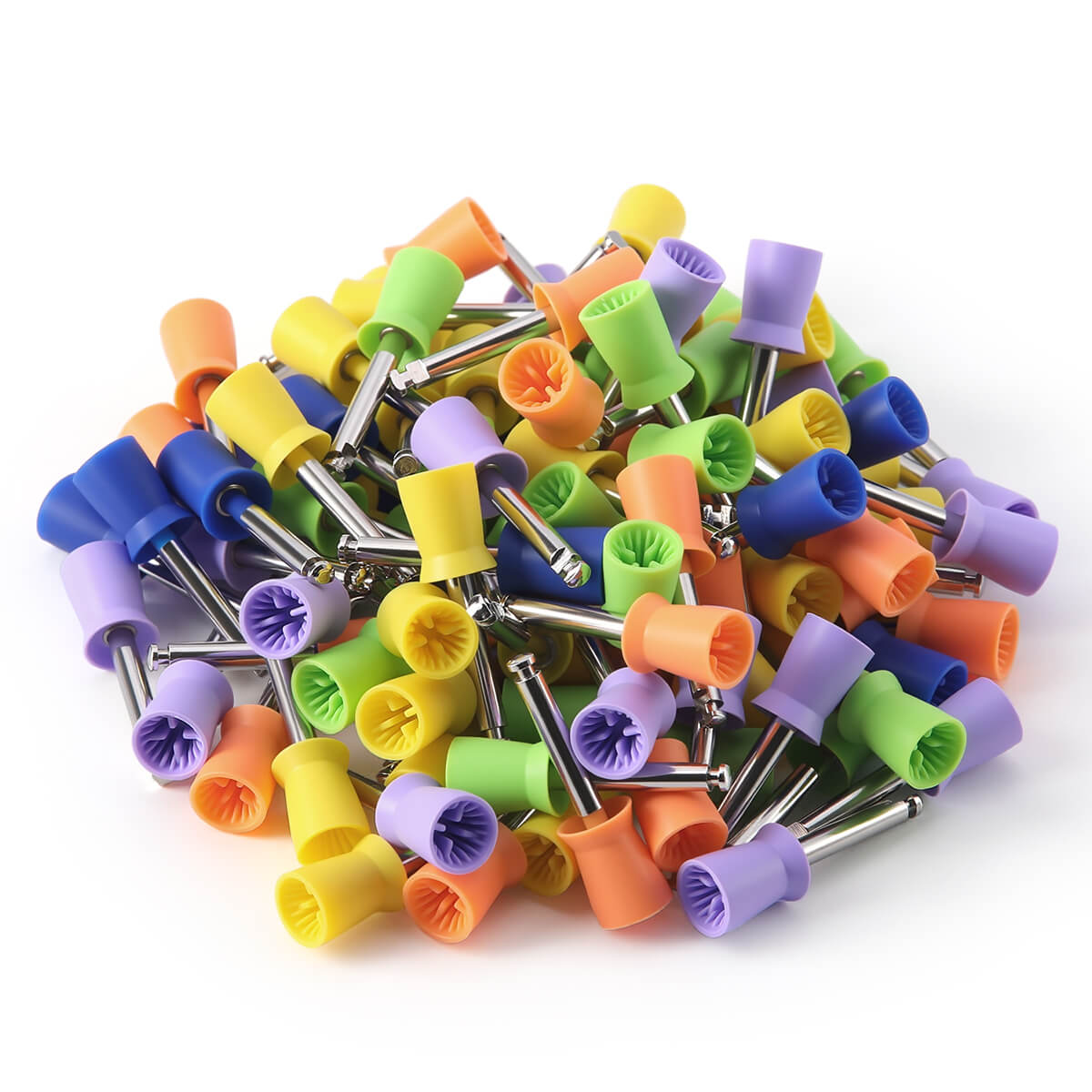AZDENT Dental Rubber Polishing Prophy Cup Brushes RA2.35mm For Contra-angle Handpiece 100pcs/Box - azdentall.com