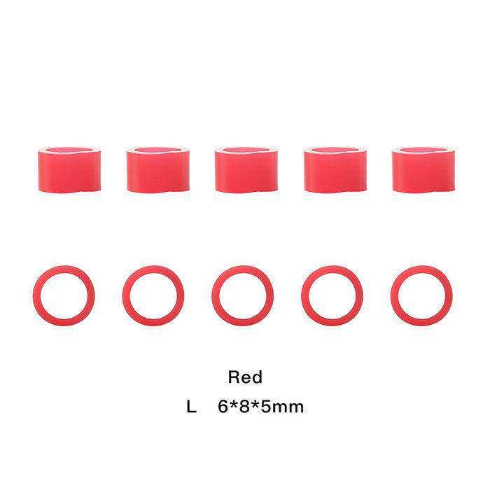 Dental Color Code Rings Universal Silicone Autoclavable L Red 100pcs/Box - azdentall.com