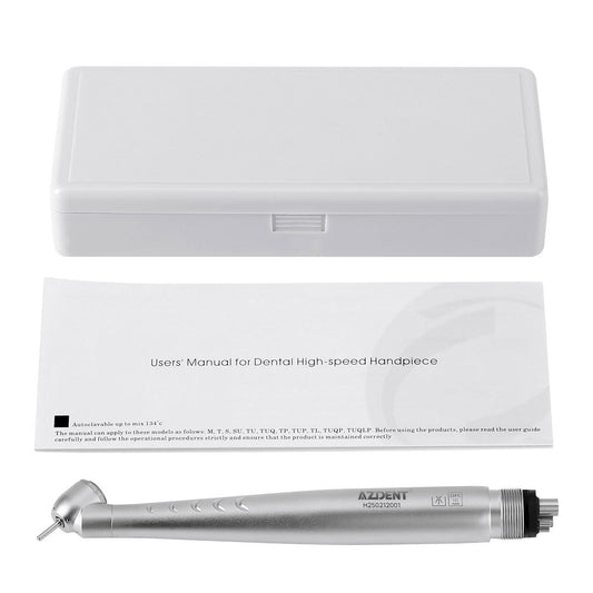 AZDENT Dental 45 Degree High Speed Handpiece Standard Head Push Button 4 Hole - azdentall.com
