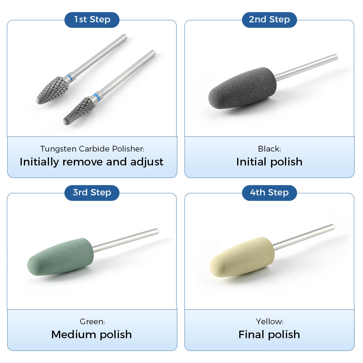 Dental Resin Base Acrylic HP Polishing Kit HP Tungsten Carbide Polisher 8pcs/Kit - azdentall.com