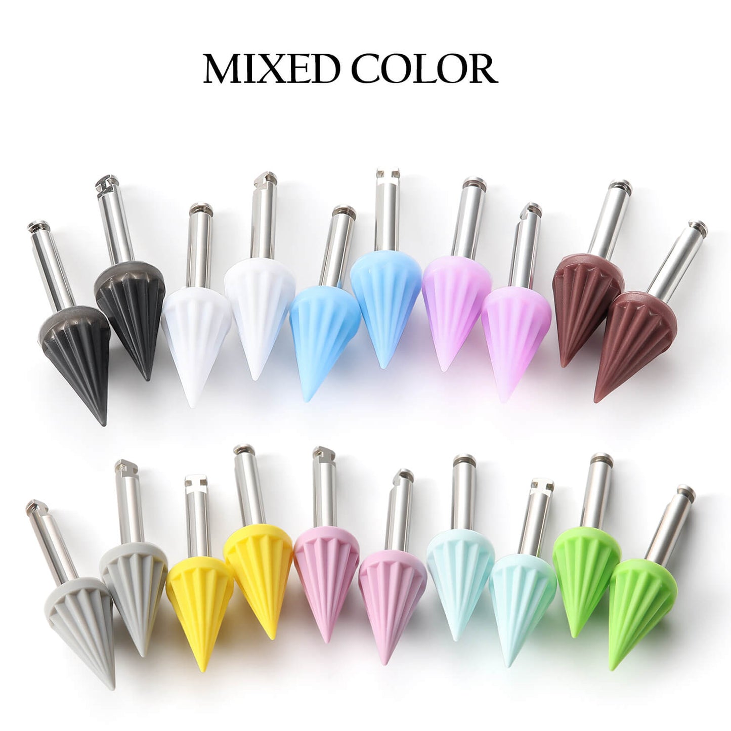 Dental Silicone Rubber Tapered Polishing Prophy Soft/Hard Cup Umbrella Shape 10pcs/Bag - azdentall.com