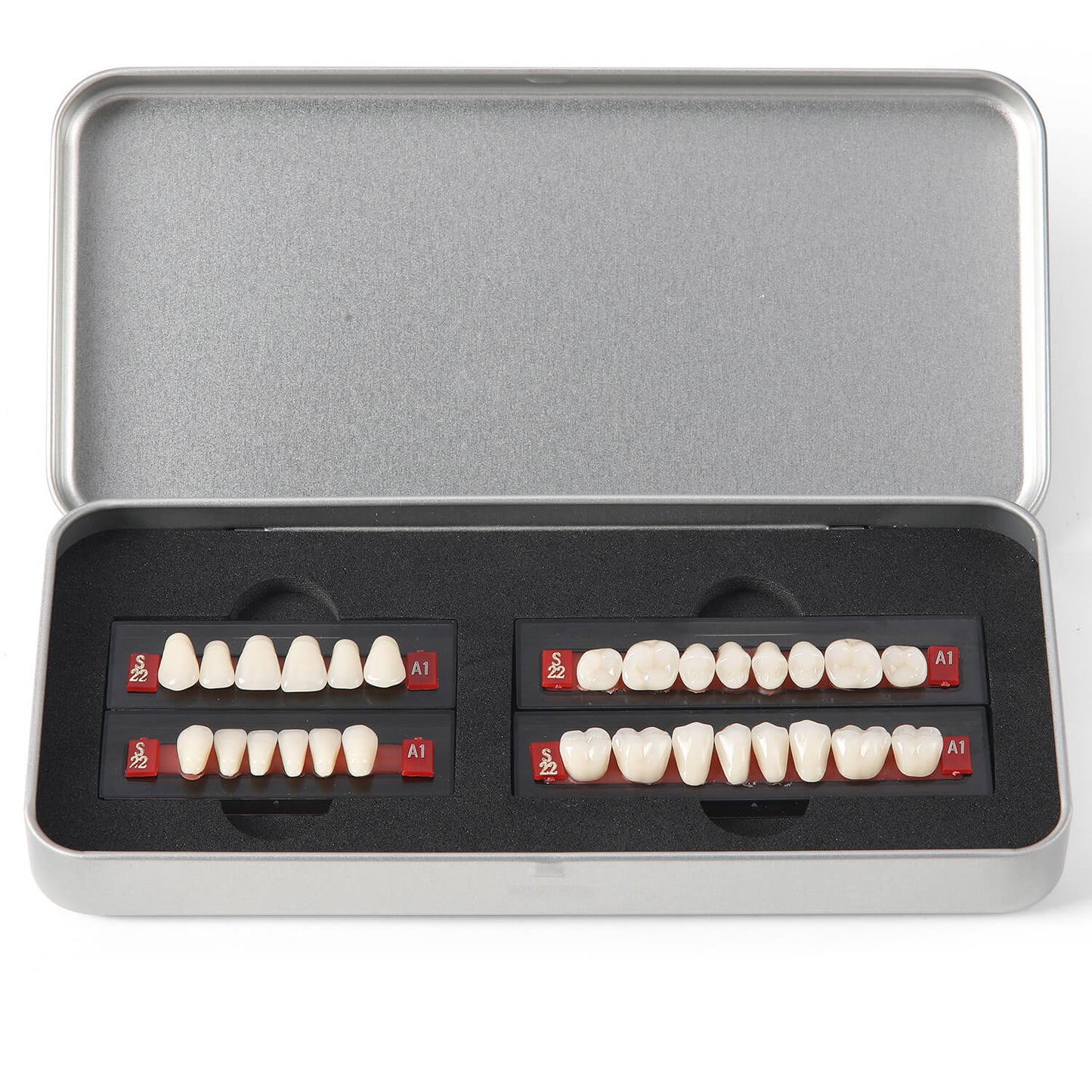 Dental Synthetic Resin Teeth Denture A1 A2 A3 GN-III Plastic Steel Two-Layer 28 Teeth/Set - azdentall.com