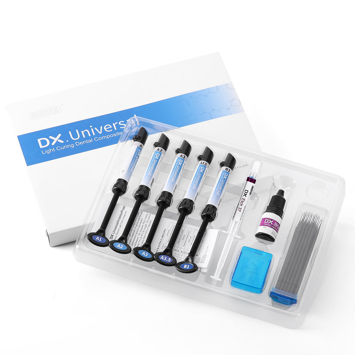 Light Cure Hybrid Dental Resin Composite 5 Syringe Kit A1 A2 A3 A3.5 B1 - wholesale.azdentall.com