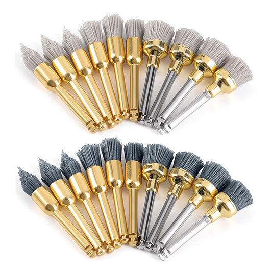 Dental Polishing Brush Flat/Sharp/Bowl For Contra Angle Handpiece Silicon Carbide/Aluminium Oxide 10pcs/Kit - azdentall.com