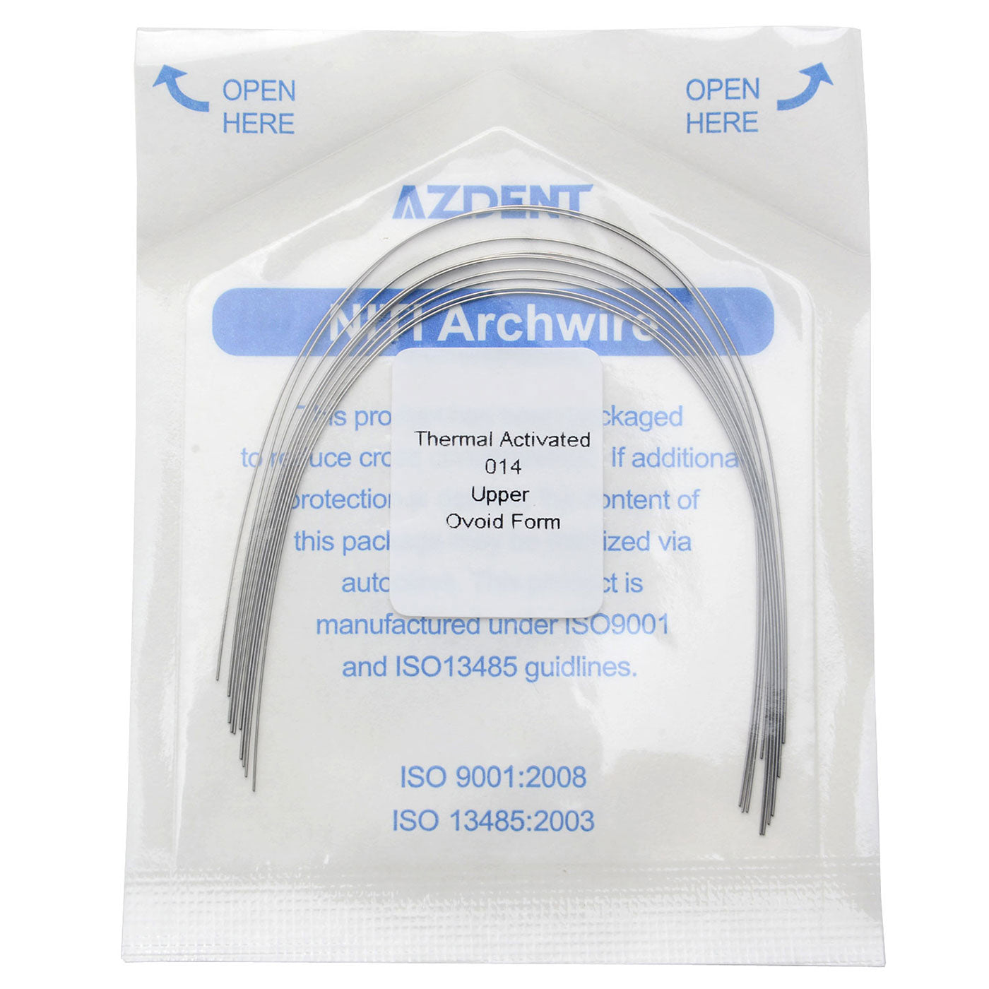 AZDENT Thermal Active NiTi Arch Wire Ovoid Form Round 10pcs/Pack