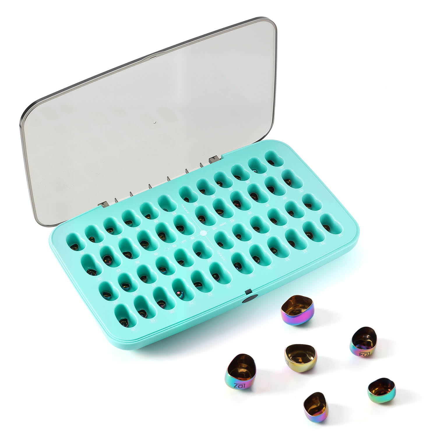 Dental Colored Primary Molar Kids Crown Teeth Stainless Steel Preformed Temporary Crowns Kit 48pcs/Box - azdentall.com
