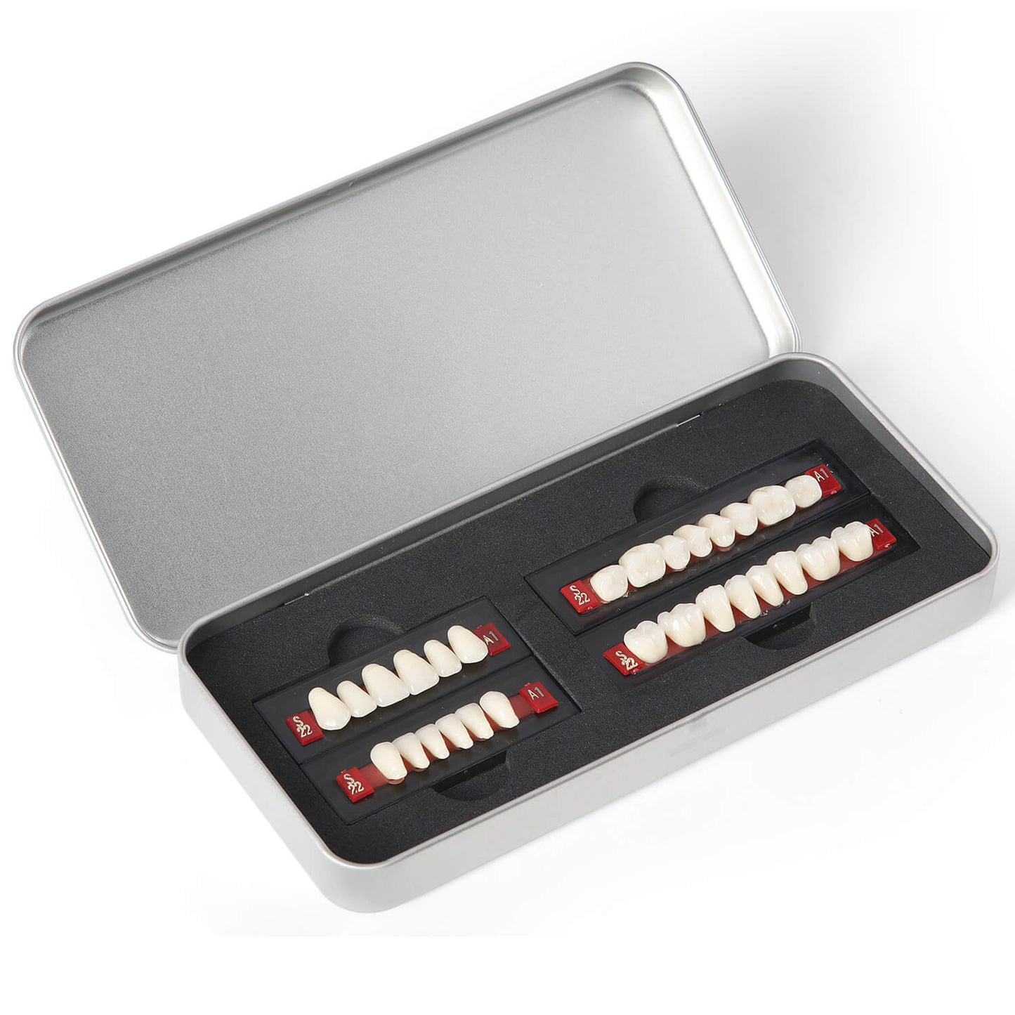 Dental Synthetic Resin Teeth Denture A1 A2 A3 GN-III Plastic Steel Two-Layer 28 Teeth/Set - azdentall.com