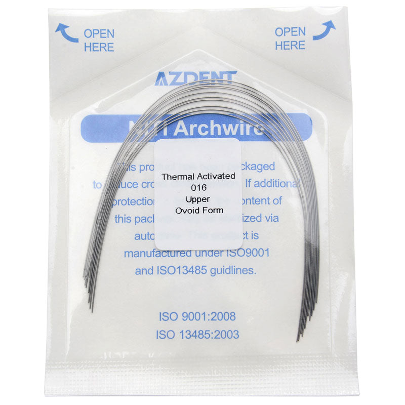 AZDENT Thermal Active NiTi Arch Wire Ovoid Form Round 10pcs/Pack