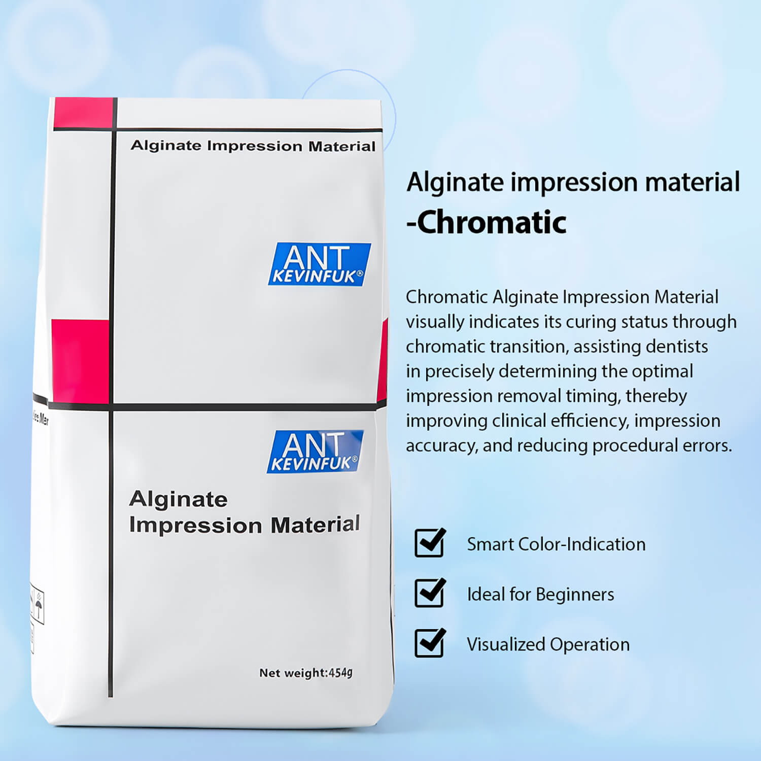 Dental Alginate Impression Material Normal/Chromatic/High Precision 454g/Bag - azdentall.com