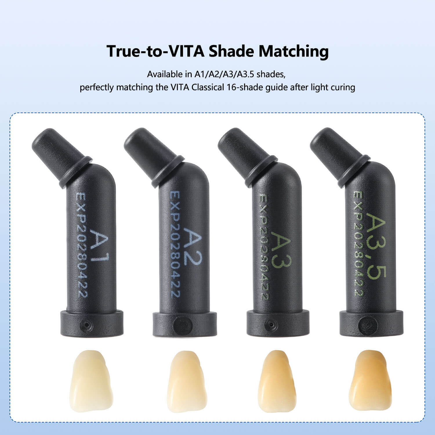 Dental Nano-Ceramic Composite Resin Light Cure Capsule A1/A2/A3/A3.5 0.3gx10 capsule/Box - azdentall.com