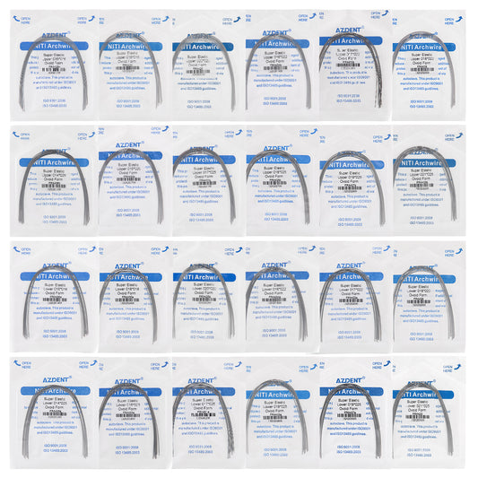 AZDENT Archwire Niti Super Elastic Ovoid Rectangular Full Size 10pcs/Pack - wholesale.azdentall.com